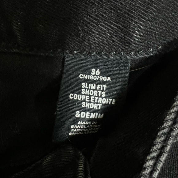 Slim Fit Black Jean Short - Picture 3 of 3